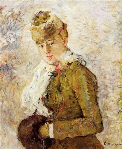 Winter (aka Woman with a Muff) - Berthe Morisot
