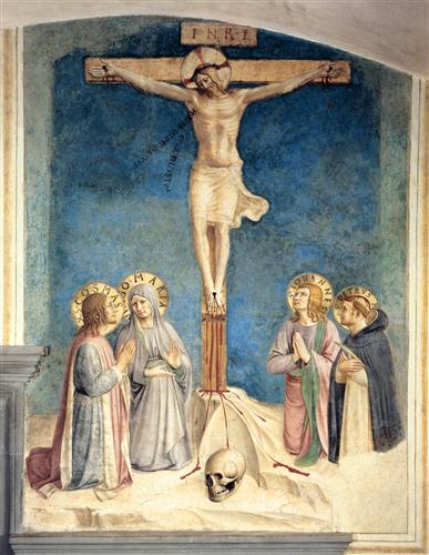 Crucifixion with the Virgin and Sts. Cosmas, John the Evangelist and Peter Martyr - Fra Angelico