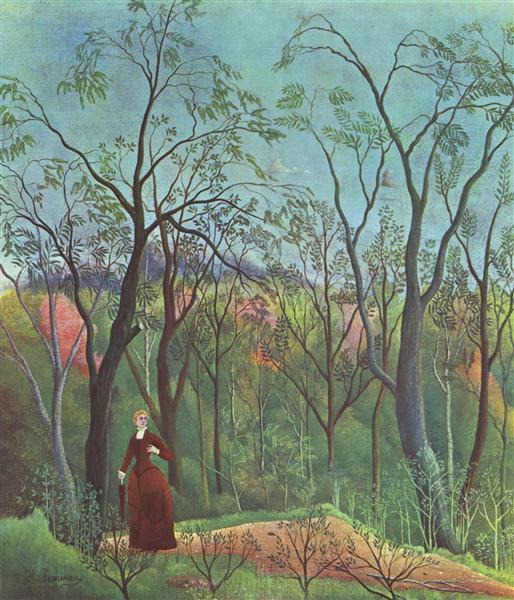 El paseo en el bosque - Henri Rousseau