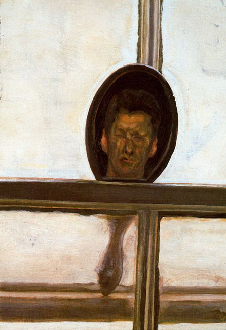 Interior With Hand Mirror Self Portrait Lucian Freud