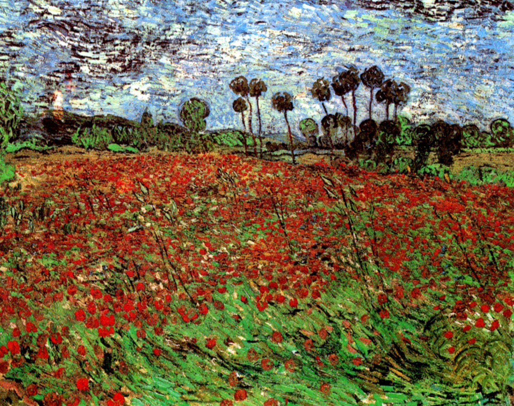 Field With Poppies Vincent Van Gogh Encyclopedia Of