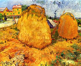 Haystacks en Provence, Vincent van Gogh