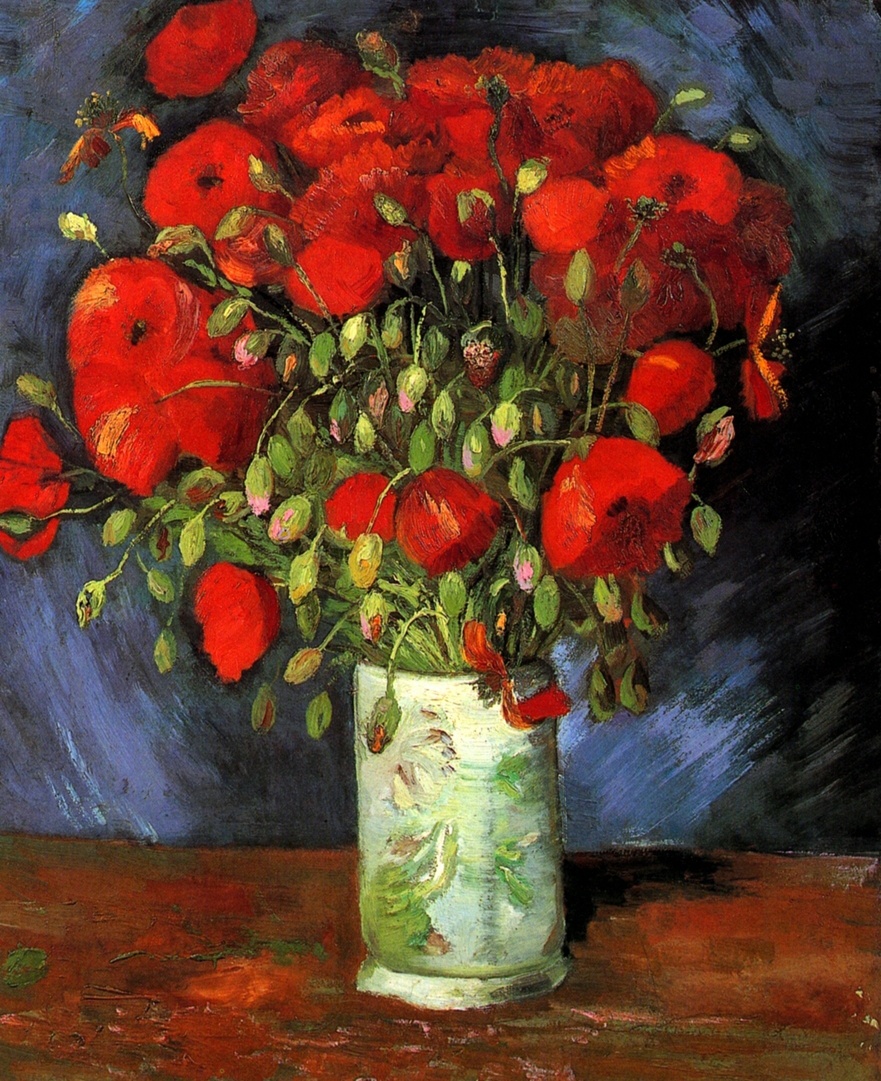 Vase with Red Poppies by Vincent Van Gogh, 1886