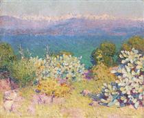 In the morning, Alpes Maritimes from Antibes - John Peter Russell