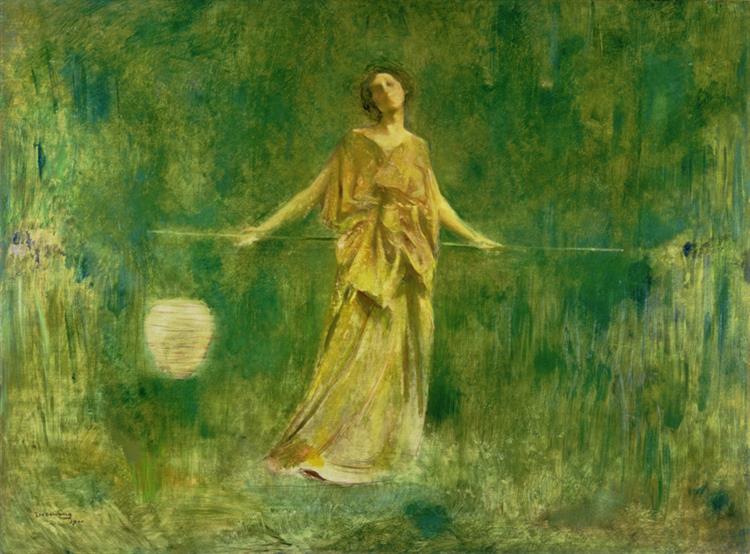 Symphony in Green and Gold, 1900 - Thomas Dewing