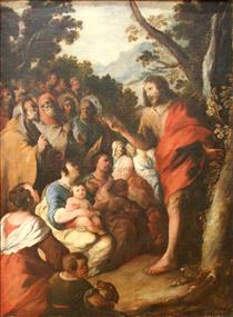 The Preaching of Saint John the Baptist - Francisco de Herrera der Ältere