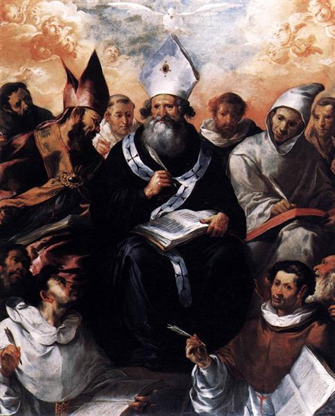 St Basil Dictating His Doctrine, 1639 - Франсиско Эррера