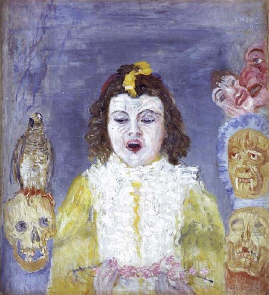 The Girl with Masks, 1921 - James Ensor
