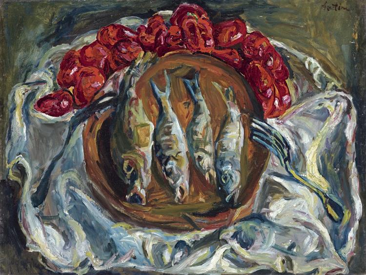 Fish and Tomatoes, 1924 - Хаим Сутин