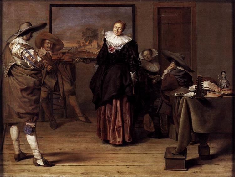 The Dancing Lesson, 1627 - Pieter Codde