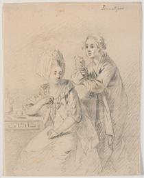 Portrait of Frederik Carl Trant and His Wife Cornelia Née Schumacher  1770 - Кристиан Август Лоренцен