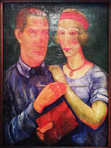 Self Portrait with a Wife, 1920 - Victor Palmov