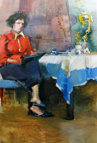 Near the Table, c.1950 - Виктор Иванович Зарецкий