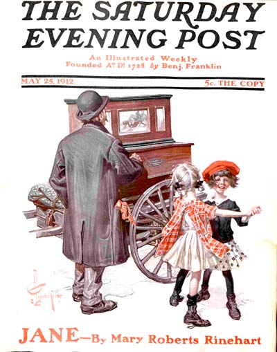 “hurdy-gurdy Man” by J. C. Leyendecker. Saturday Evening Post Cover, May 25, 1912., 1912 - Joseph Christian Leyendecker
