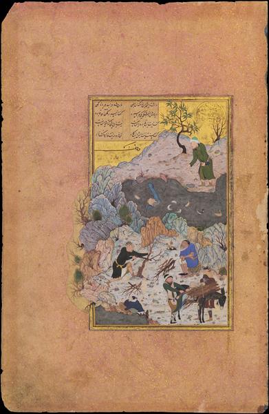 The Anecdote of the Man Who Fell into the Water, 1486 - Kamal ud-Din Behzad