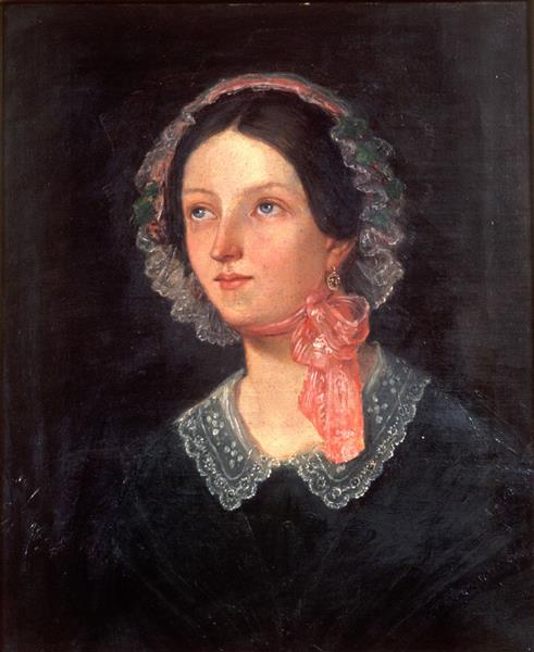 Familiy Portrait. Augusta Antoinette Wergeland Vedøe. Sister of Famous Norwegian Poet Henrik Wergeland, 1838 - Knut Baade