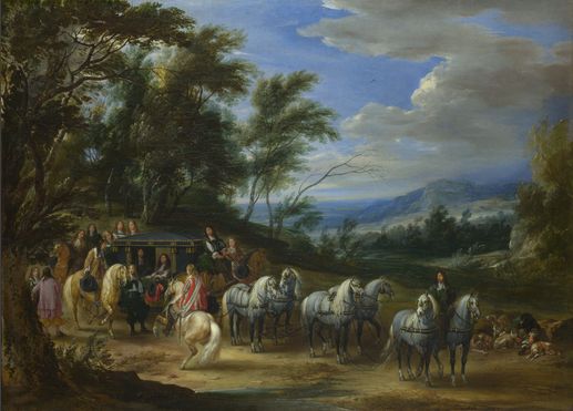 Philippe François D'arenberg Meeting Troops, 1662 - Adam van der Meulen