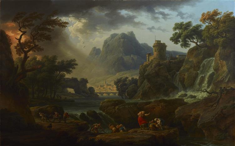 Paysage De Montagne Avec Tempête, 1775 - Клод Жозеф Верне