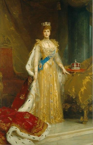 Portrait of Alexandra of Denmark, 1905 - Люк Филдес