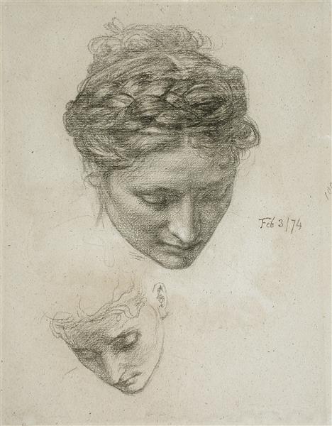 Study of Two Heads, 1874 - Эдвард Джон Пойнтер