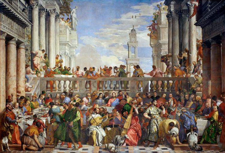 Die Hochzeit zu Kana, 1563 - Paolo Veronese