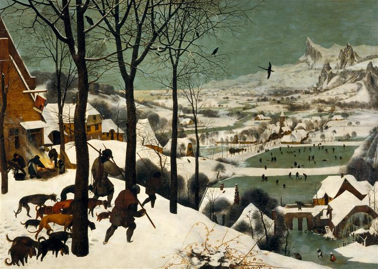 Pieter Bruegel the Elder, "Hunters in the Snow", 1565