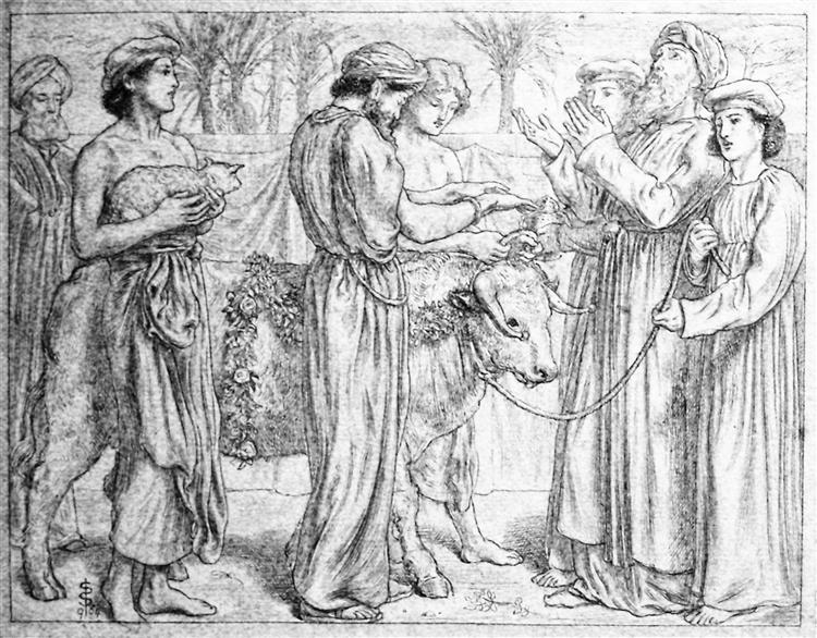 The First Offering of Aaron, 1864 - Simeon Solomon
