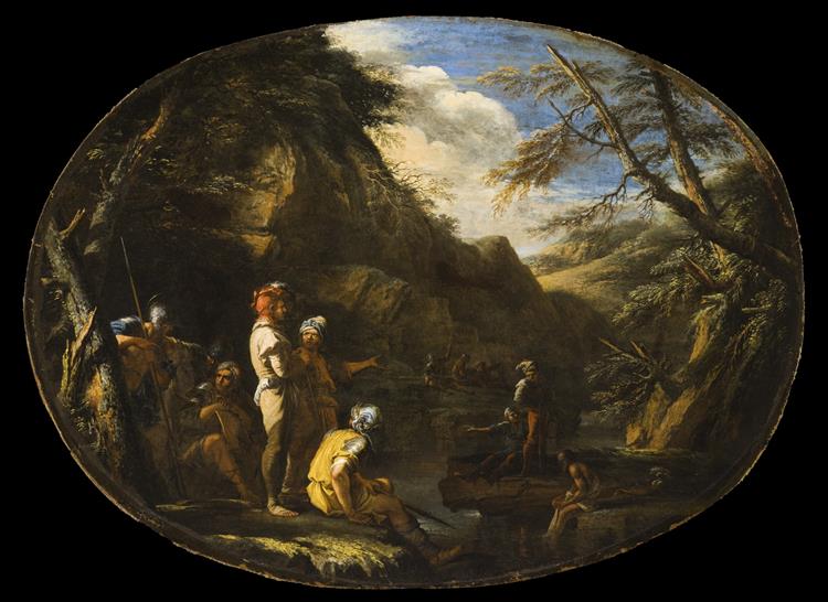 Landscape with Armed Men, 1640 - Salvator Rosa