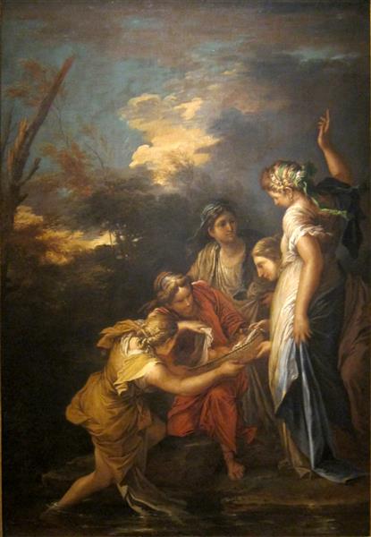 The Finding of Moses, 1650 - Сальватор Роза