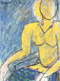 Kathy With a Yellow Dress - Henri Matisse