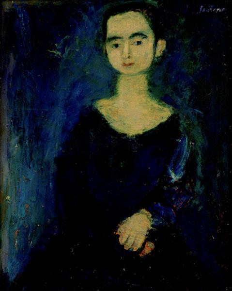 Lady in blue, c.1931 - Хайм Сутін