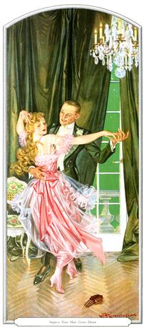 "Suppose Your Hair Came Down" An Advertisement for Palmolive Shampoo - Frank Xavier Leyendecker
