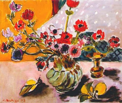 Анемони і китайська ваза, 1943 - Анрі Матісс
