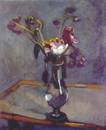 Bouquet on a Bamboo Table - Henri Matisse