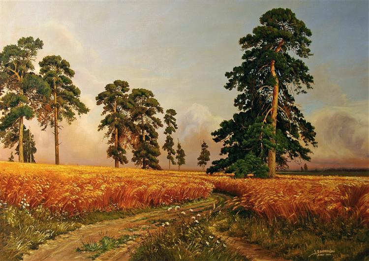 Campos de trigo con pinos - Javier Ibarrondo Los Arcos