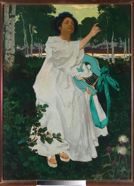 Muse, c.1897 - Юзеф Мехоффер