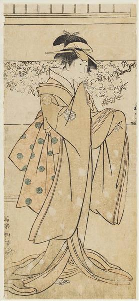 Kabuki Actor Iwai Kumesaburō I as the Geisha Kumekichi, 1795 - Tōshūsai Sharaku