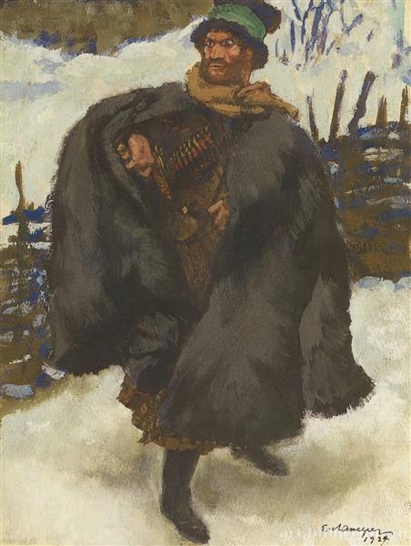 Illustration to Leo Tolstoy's «Hadji-Murat» - Jewgeni Jewgenjewitsch Lansere