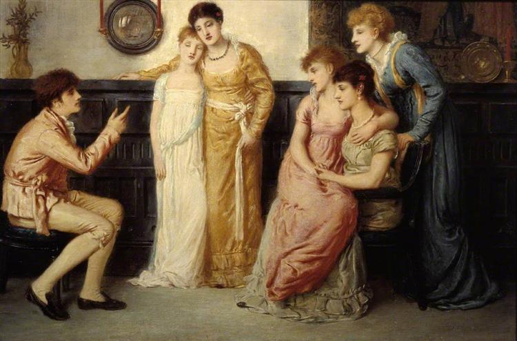 Молодь розповідає казки жінкам, 1870 - Сімеон Соломон