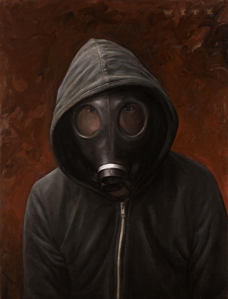 Hoody Gas Mask, 2011 - Dan Witz
