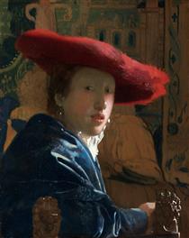 Женщина в красной шляпе - Ян Вермеер