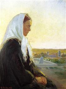 At the Grave - Anna Ancher