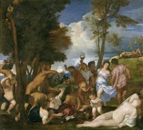 The Bacchanal of the Andrians - Titian
