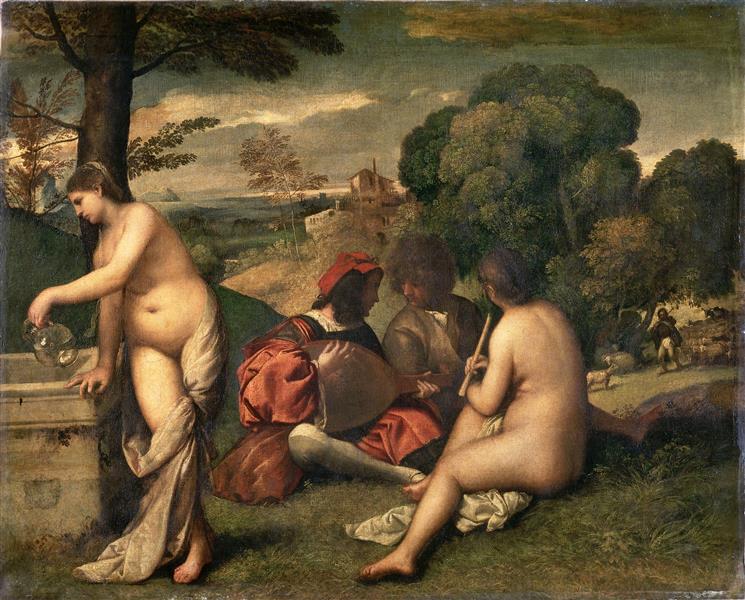 Concierto campestre, 1508 - 1509 - Tiziano