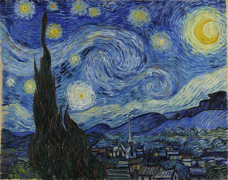 A Noite Estrelada, 1889 - Vincent van Gogh