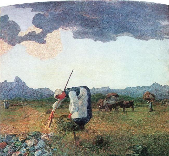 Die Heuernte, 1898 - Джованни Сегантини