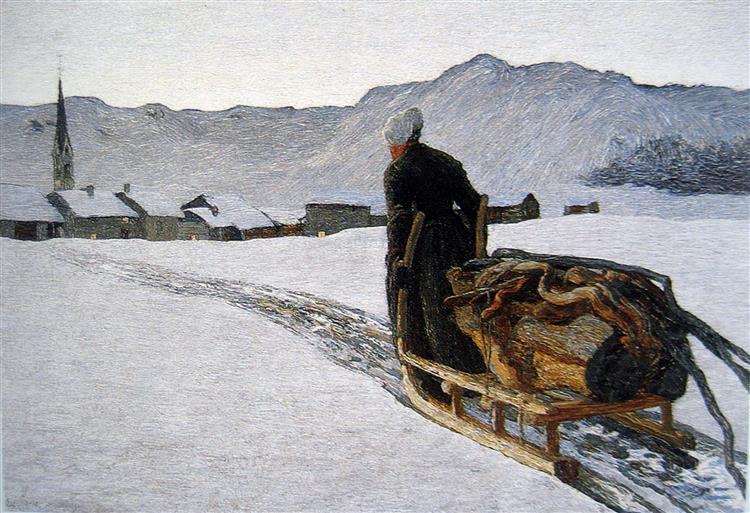 Rückkehr Vom Wald, 1890 - Джованни Сегантини