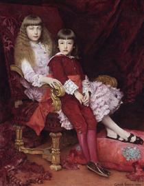 the Duke of Guise and One of His Sisters, the Future Duchess of Magenta - Gabriel Ferrier