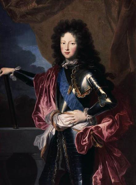 Portrait of a Young Philippe D'Orléans, Duke of Chartres, Regent of France, 1689 - Гиацинт Риго
