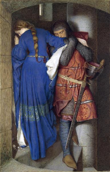 Hellelil and Hildebrand, the Meeting on the Turret Stairs, 1864 - Frederick William Burton